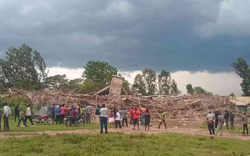 Rescue Operation Ongoing After Building Collapse in Rongo, Migori County