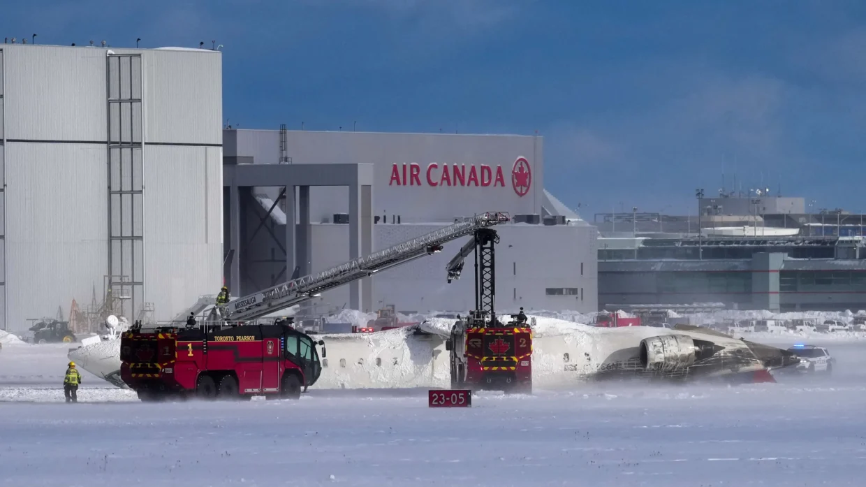 Passengers Escape Upside Down Plane After Dramatic Airport Crash